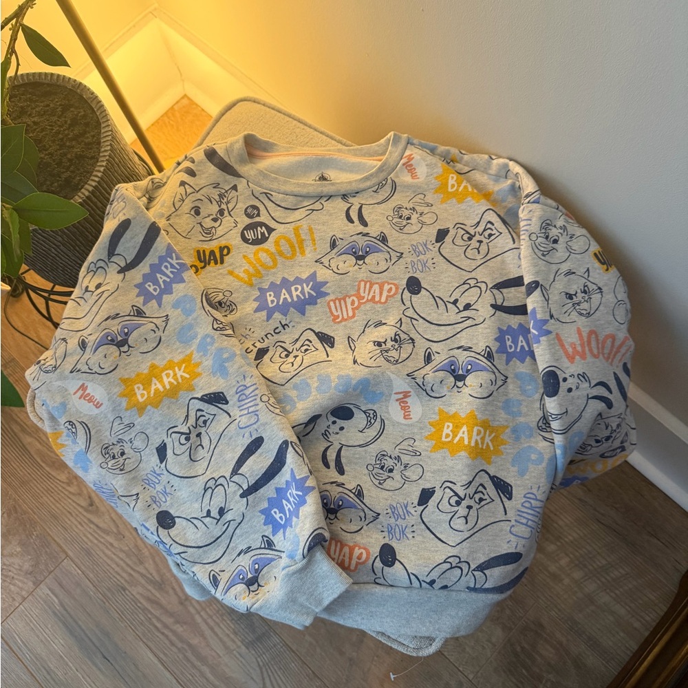 Disney World Dog Print Sweatshirt